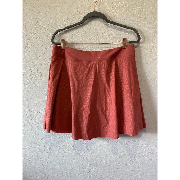 NIKE STANDARD FIT PINKSICLE LEOPARD PRINT EMBOSSED PLEATED TENNIS SKORT XL - Picture 5 of 9